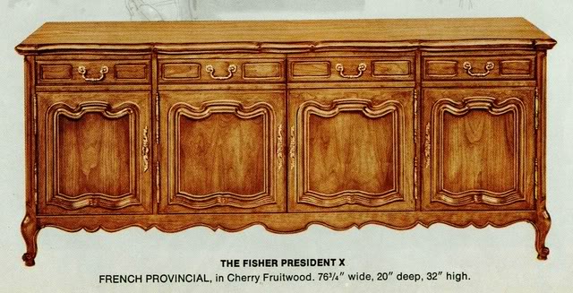 Fisher President X French Provincial Console
